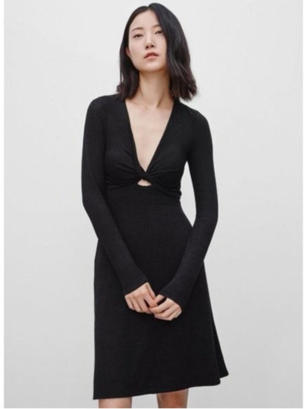 Wilfred free Paige front twist dress - grey/mauve